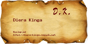Diera Kinga névjegykártya